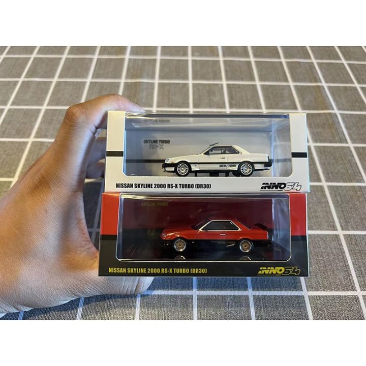 inno-diecast-alloy-nissan-skyline-2000-turbo-rs-x-dr30-car-model-classic-red-white-adult-limited-collection-display-ornament