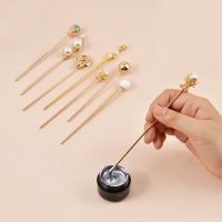 1Pcs New Aluminum Alloy Manicure Glue Stick Stirring Rod Powder Liquid UV Gel Stirring Mixed Tools Professional Nail Art Tools