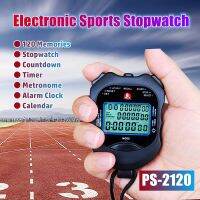 120 Memories Electronic Stopwatch Professional Sports Countdown Timber Metronome Clock Alarm Calendar Multi-function Stopwatch