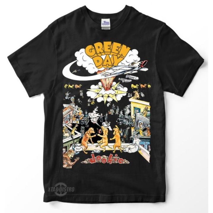 Greenday DOOKIE T-Shirt Premium Tshirt green day Basketball case