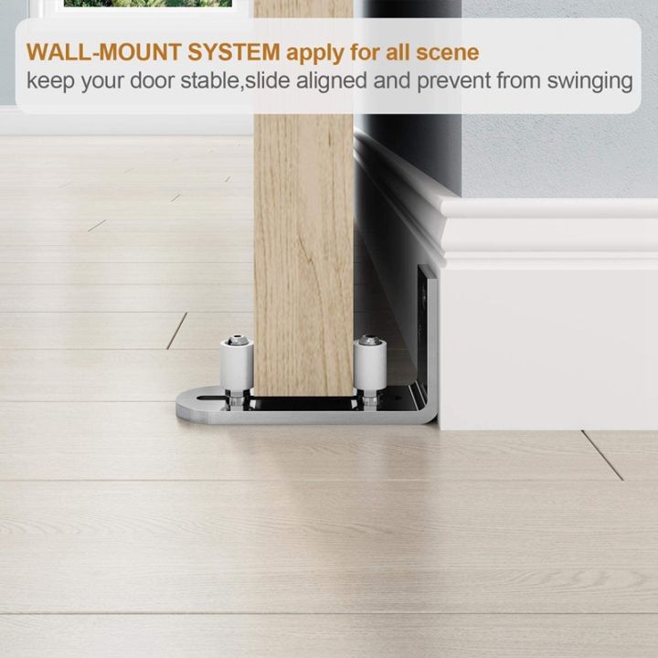 modern-chrome-sliding-barn-door-floor-guide-ball-bearings-adjustable-stay-roller-wall-mount-system-for-all-size-door