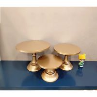 Round Cake Stand Iron Exquisite Cake Rack Base Gold White Dessert Stand Cake Display Wedding Birthday Cupcake Holder 20/25/30cm