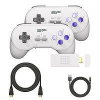 คอนโซลเกมแบบย้อนยุคคลาสสิกไร้สายรองรับ4K Hd สำหรับ Super Snes Sfc Y2 Sf พร้อมตัวควบคุมที่เหมาะกับสรีระ