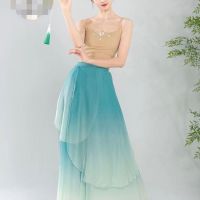 Spot parcel post New Classical Dance Dancing Dress Body Charm Fairy Sports Dancing Square Dance Art Exam Gauze Clothes Pantskirt