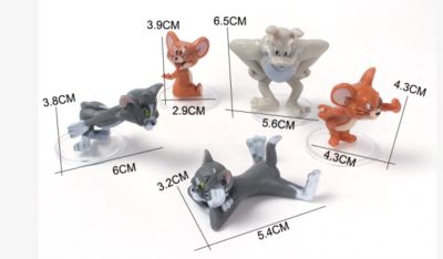New Arrival 5Pcs/Set Cartoon Tom Jerry Cat and Mouse Mini PVC Action Figures Toy Model Doll Decoration For Kids Gift F Figure Doll Japanese original
