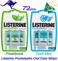 Listerine Pocketpaks Oral Care Strips Freshburst /Cool Mint Value Pack 72 ชิ้น