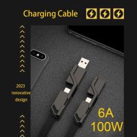 100W Four In One Fast Charging Data Cable Suitable For Type-C Huawei PD One To Four Charging Cable M9D0