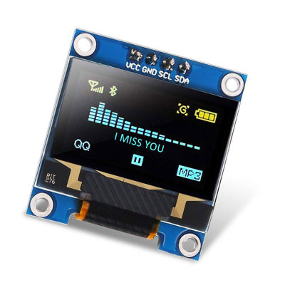 0.96นิ้ว Oled IIC Serial White โมดูลจอแสดงผล OLED 128X64 I2C SSD1306 12864หน้าจอ LCD Board GND สปริง SCK SDA สำหรับ Arduino