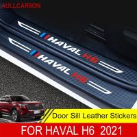 For Haval H6 2021 2022 2023 Car Door Sill Pedal Board Cover Trim Carbon Fiber Rear Bumper Trunk Sticker Auto Accessories