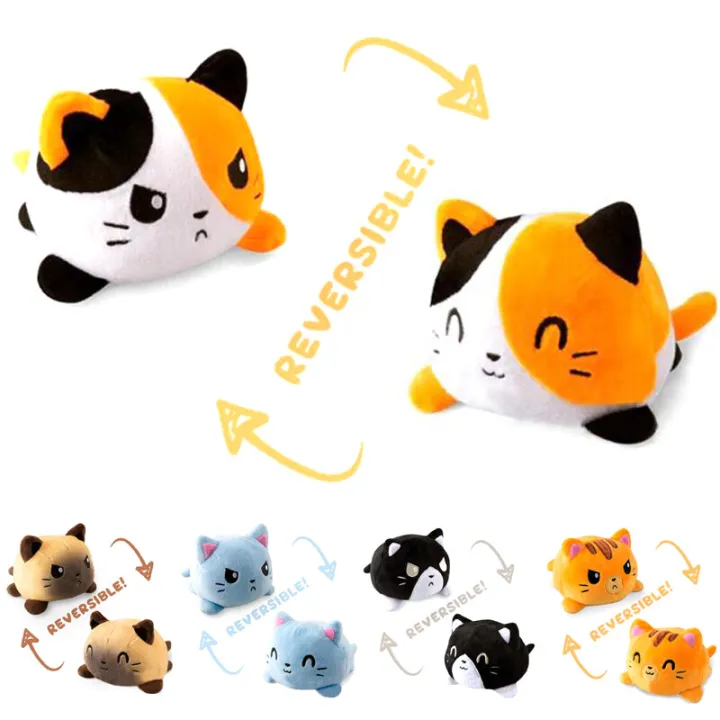 1pcs 13cm Reversible Cat Gato Kids Plushie octopu Stuffed Plush Animals
