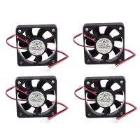 4Pcs 50mm 12V 2Pin 4000RPM Sleeve Bearing PC Case CPU Cooler Cooling Fan