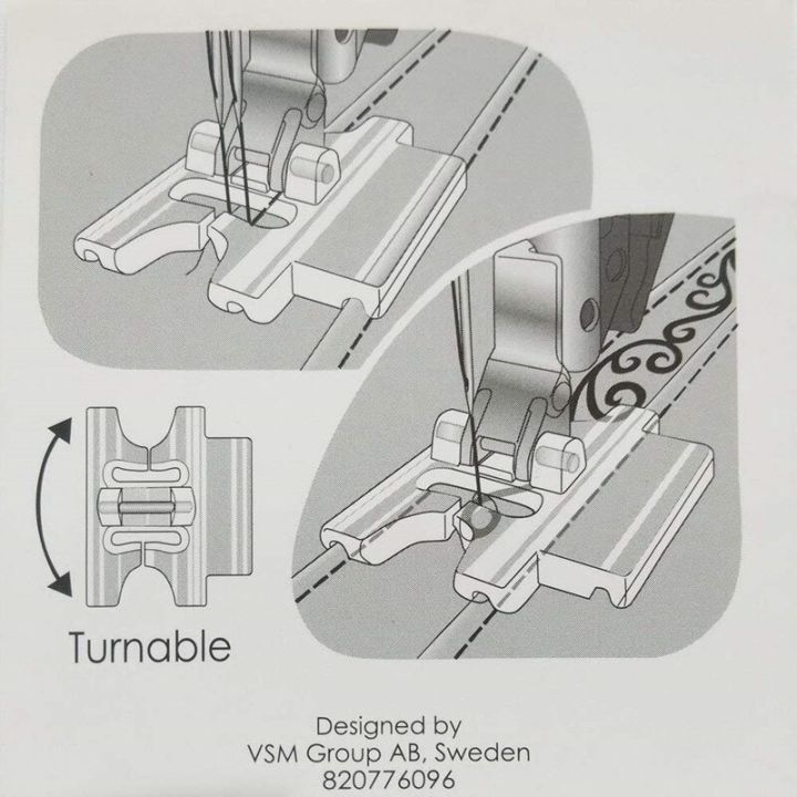เท้าจักรเย็บผ้า6มม-พร้อมคู่มือเย็บตกแต่งสำหรับ-pfaff-93-036942-91-7yj198ชิ้นส่วนจักรเย็บผ้าและอุปกรณ์เสริม