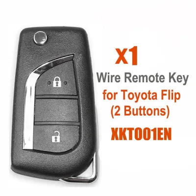 For Xhorse XKTO01EN Universal Wire Remote Key Fob 2 Buttons for Toyota Type for VVDI Key Accessory