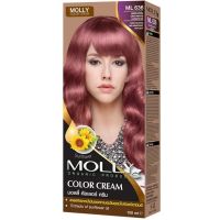 GRM สีย้อมผม Molly มอลลี่ คัลเลอร์ ครีม 100 มล. ยาย้อมผม ปิดผมหงอก ครบสีครีม ครีมย้อมผม  ครีมเปลี่ยนสีผม