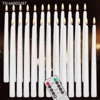 ۞ LED Flameless Taper Candles 6.5/11 Battery Operated Fake Flickering Candlesticks Electric Long Candles for Wedding Home Decor