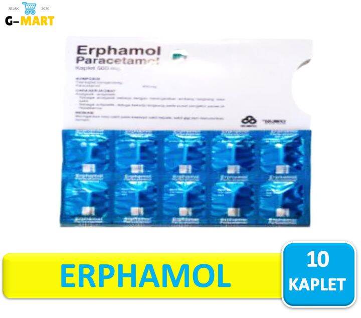 Erphamol 500mg 10 Kaplet [Strip] | Lazada Indonesia