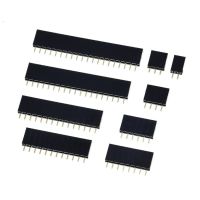 ZG285 10ชิ้นตัวเชื่อมต่อ PCB สีดำ40พินหัวต่อสตรี2P 3P 4P 6P 8P Stright Pin หัวขั้วต่อตัวเมียตัวเชื่อมต่อขาตัวปักพินแถวเดียว