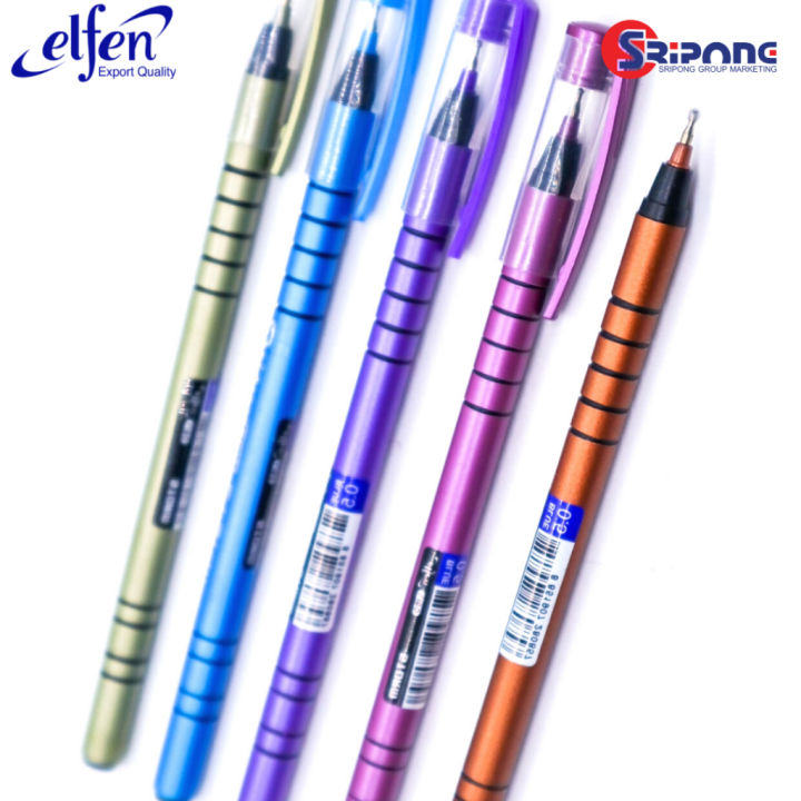 ปากกา-elfen-liso-storm-0-5-mm-เขียนลื่น-ราคาถูก-ปากกาลูกลื่น-เครื่องเขียน