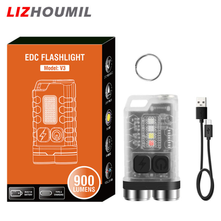 ไฟฉายจิ๋ว-led-แบบพกพา-lizhoumil-พร้อมไฟด้านข้าง900ยูเอสบีลูเมนไฟฉายแบบชาร์จเครื่องมือไฟฉุกเฉินกลางแจ้ง