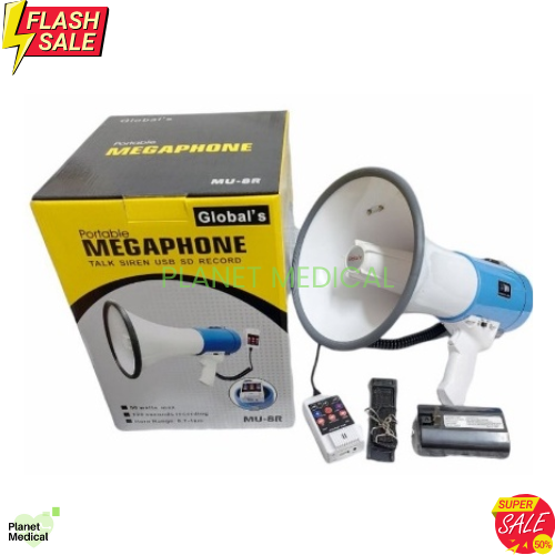Megaphone Speaker with Detachable Microphone (easytouse) 50 watts