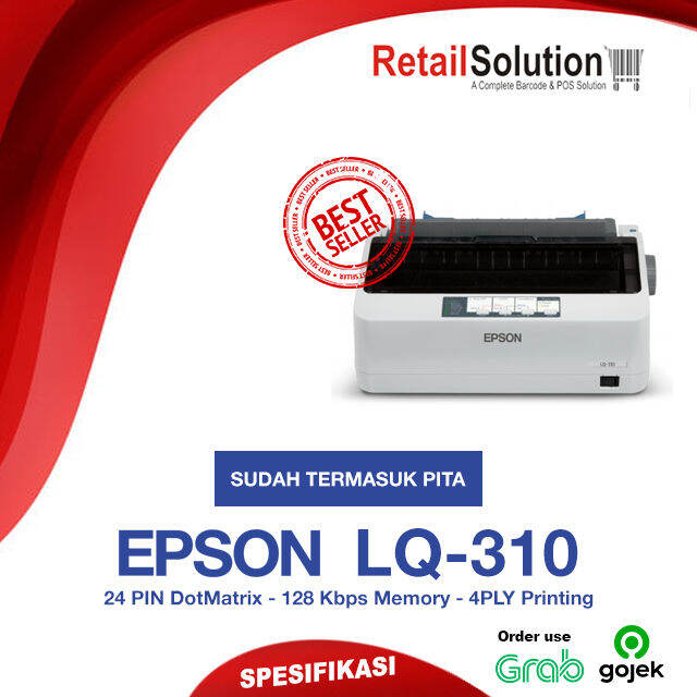 Printer DotMatrix 4PLY USB Serial RS-232 Parallel LPT - Epson LQ310 LQ ...