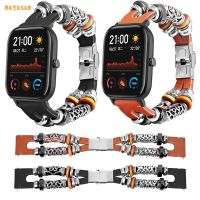 ✴☒ Moda skórzany pasek dla Xiaomi Huami Amazfit GTR Smartwatch zespół wymiana bransoletka Watchband Vintage nadgarstek akcesoria