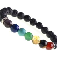 【CW】Volcanic Stone 8MM Seven Gemstone Bracelet