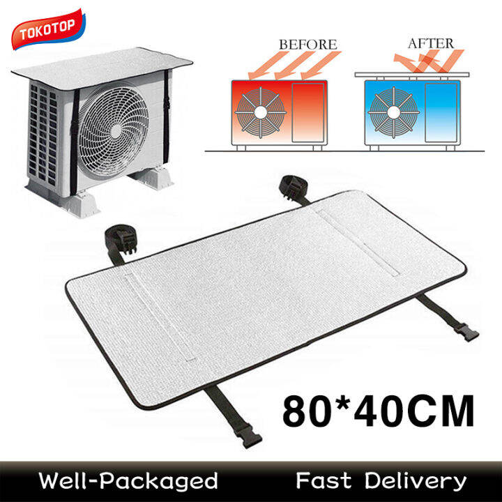 Air Conditioning Cover Conditioner Sun Shade Outside Aluminum Foil