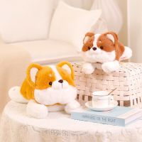 【CW】Corgi Dog Plush Toy Cute Cartoon Kawaii Stuffed Animal Soft Doll Cushion Boys Girls Anti Stress Cushion Pillow Toys For Children