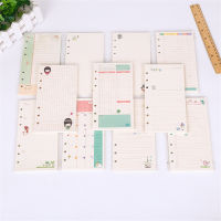 A5 A6 Kawaii 45 แผ่นหลวมกระดาษเติมเกลียว Binder Index หน้าภายในรายวันรายเดือนรายสัปดาห์ Agenda-ttlg4809