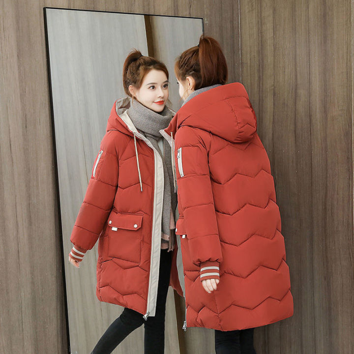 Winter Down Jacket Oversized Women's Long Parka 2023 Korean Cotton Padded  Jacket Warm Puffer Coat Female Windproof Snow Outwear