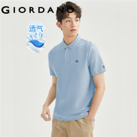 GIORDANO Men Polo Shirts Chinese Cavalry Embroidery Polo Shirts Summer Short sleeve Fashion Comfort Casual Polo Shirts 18013607