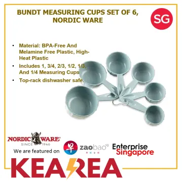 Nordic Ware Cups Bundt Measuring, Set of 6, Sea Glass