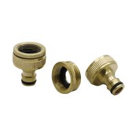 Brass Nipper Quick Connectors High Quality Durable Material Garden Irrigation Parts Metal Joint 3/4" to 1" Male thread 10 Pcs Watering Systems  Garden