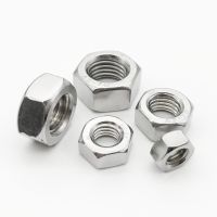 [HOT JIAZZAQQMGW 555] 1/50/100Pcs A2 304สแตนเลสสตีล Hex Hexagon Nut สำหรับ M1 M1.2 M1.4 M1.6 M2 M2.5 M3 M4 M5 M6 M8 M10 M12 M16 M20 M24สกรู Bolt