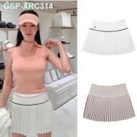 ❍ Korean golf womens pleated white badminton tennis sports gray fashionable casual anti-exposure skirt