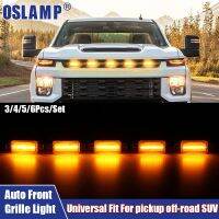 3/4/5/6Pcs Front Grille LED Car Lights Signal Lamp Universal Fit For Pickup Off-Road SUV Car Accessories LED Light With Harness