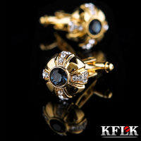 KFLK เครื่องประดับเสื้อแฟชั่น Cufflink สำหรับบุรุษยี่ห้อคริสตัล Cuff Link ชายงานแต่งงานปุ่มคุณภาพสูง