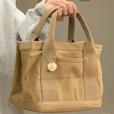 2023 Original☌✷✁ The new Japanese lotte high-grade canvas bag lady bag lunch BaoChao fire recreation bag trill with the tide