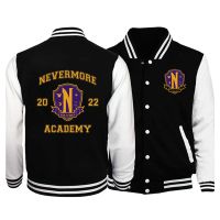 เสื้อแจ็กเก็ตสำหรับผู้ชายเสื้อบอมเบอร์เสื้อแจ็กเกอร์ Wednaddams Nevermore Academy Tv Series เสื้อแจ็กเก็ตแขนยาวเสื้อ2023เสื้อผ้าผู้หญิงคอสเพลย์