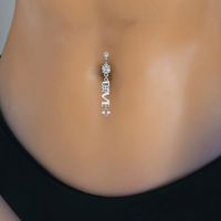 [Hot K] 1ชิ้น NewCrystal Belly Button เครื่องประดับรอยเจาะร่างกาย Ring Zircon Drop Dangle ที่ประดับสะดือแบบเจาะของร่างกายสำหรับผู้หญิงแหวนสะดือหน้าท้องชายหาด