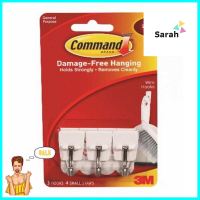 แผ่นเทปกาวคอมมานด์พร้อมตะขอแกนเหล็ก 3M 17067 สีขาวWIRE HOOKS WITH ADHESIVE STRIPS 3M COMMAND 17067 WHITE **ด่วน สินค้าเหลือไม่เยอะ**