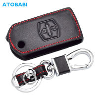 Real Leather Car Key Case For Mazda 2 3 6 CX5 CX-7 CX-5 Folding Remote Fob Cover Keychain Holder Protector Bag Auto Accessories