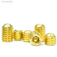 ▤  20pcs/lot M3 M4 M5 DIN916 Titanium Plating Gold Grade 12.9 Alloy Steel Hex Socket Set Screws Grub Screw