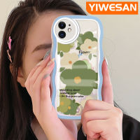 YIWESAN เคสสำหรับ iPhone 11 11 Pro 11 Pro Max,เคสการ์ตูนลายกลีบดอกไม้สีสันสดใสเคสโทรศัพท์แบบใสเคสซิลิโคนนิ่มกันกระแทกป้องกันเลนส์กล้องเคสโปร่งใส