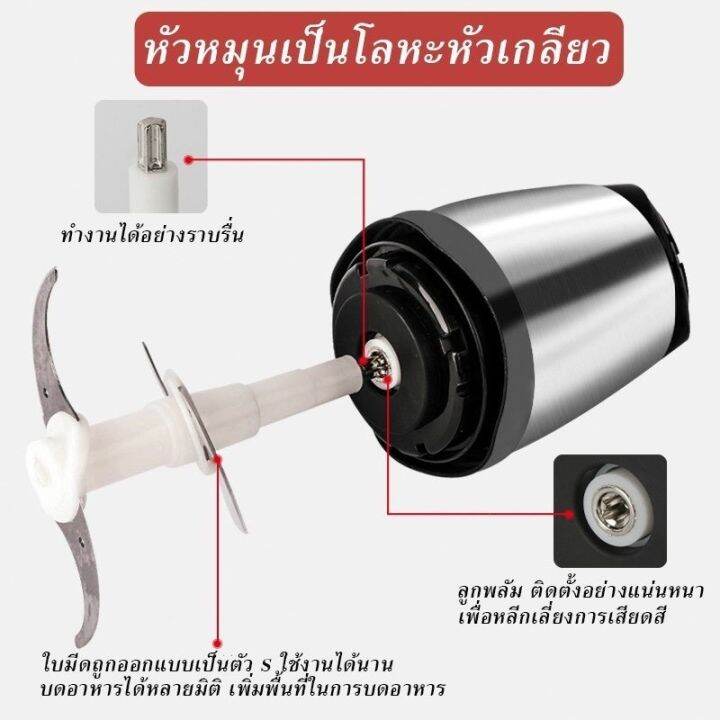 เครื่องบดสับ-เครื่องปั่นอาหาร-เครื่องปั่นพริกกระเทียม-เครื่องบดเนื้อ-เครื่องบดอาหาร-หัวต่อเป็นสแตนเลส-เครื่องบด-มี-3-รุ่น-3-แบบ