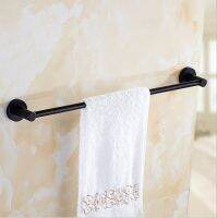 Modern Simple Pure Black Single Towel Bars Vintage Toilet Hardware Product Towel Holder Hang Drying Out