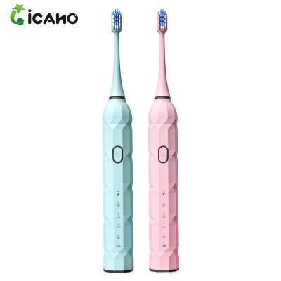 Cicano แปรงสีฟันไฟฟ้า USB ชาร์จได้ ผู้ใหญ่ ขนนุ่มกันน้ำอัตโนมัติแปรงสีฟันโซนิค Gift
