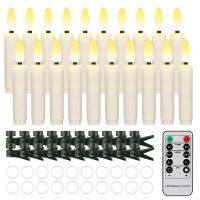 20PCS Christmas Tree Candles With Timer Remote Flameless Waterproof Electronic Candle Flashing New Year Decoration led Candles