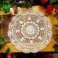 【CC】✲⊙  Crochet Doilies Cotton Table Mats Doily Round Placemats Placemat